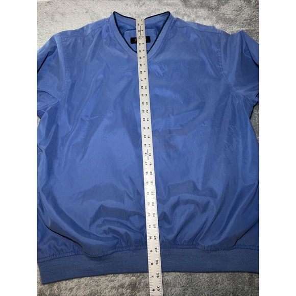 Vintage Men's Izod Xfg V-Neck Blue Sweater SZ L Polyester & Nylon - Picture 6 of 16